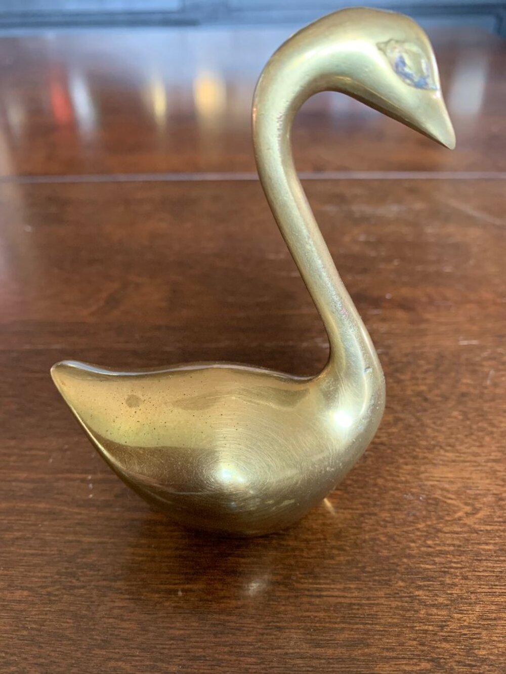 Vintage Brass SWAN Bird Home Decor Small